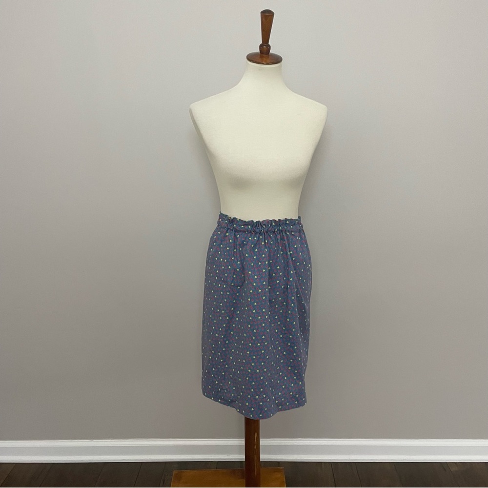 Apron Skirt Short Hearts Flowers Lightweight Adjustable Blue Yellow Red